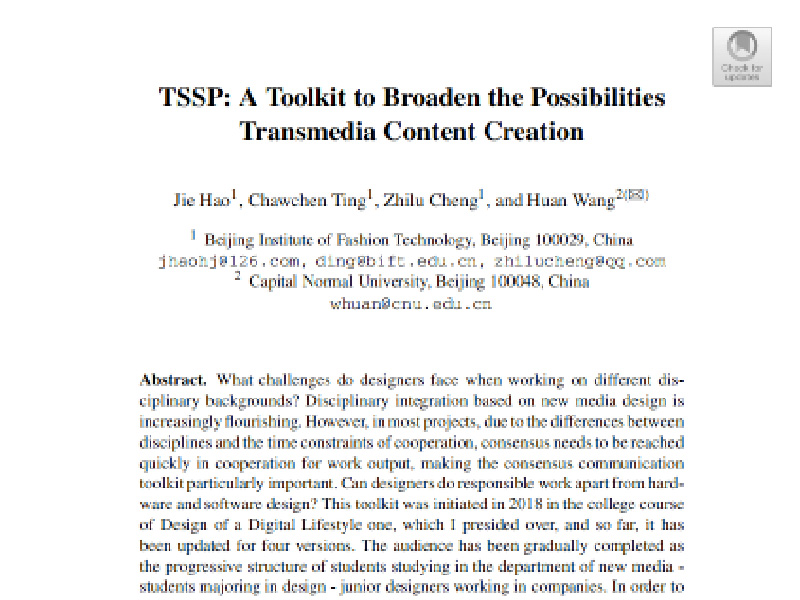 TSSP A Toolkit to Broaden the Possibilities Transmedia Content Creation